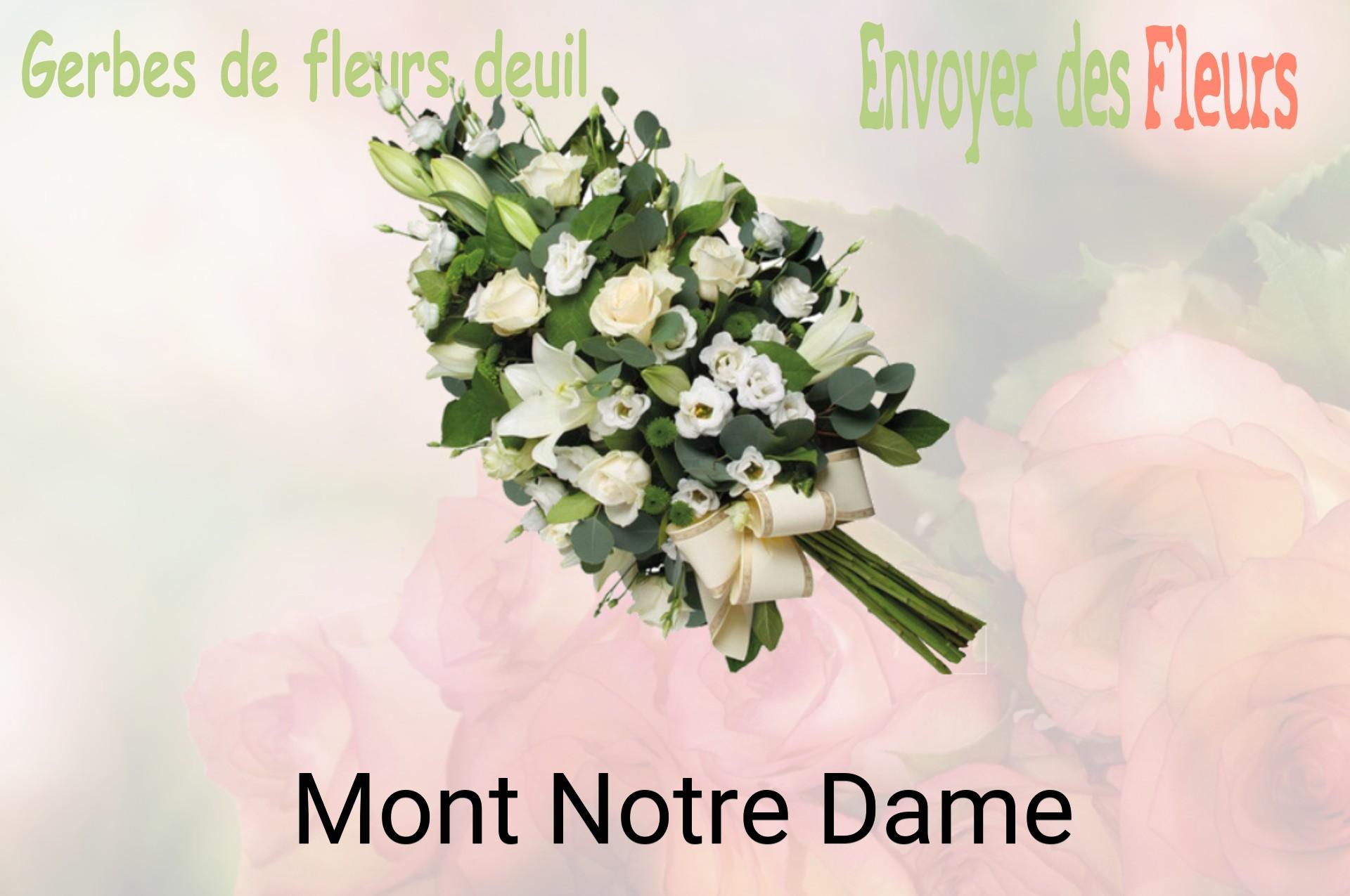 Gerbe de fleurs de deuil livrée à Mont-Notre-Dame